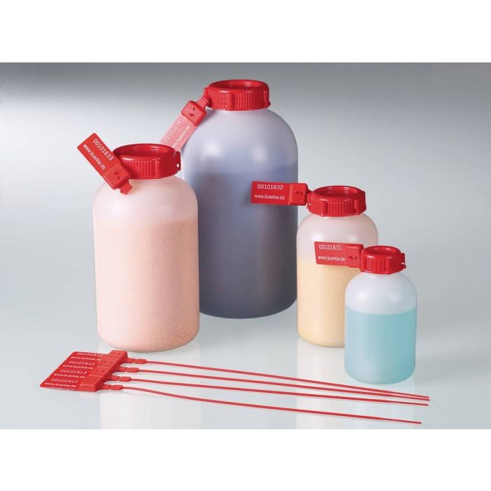 Butelki z HDPE, z możliwością plombowania