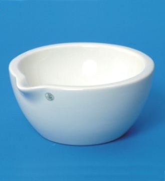 Moździerze porcelanowe, gładkie z wylewem