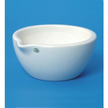 Moździerze porcelanowe, szorstkie z wylewem