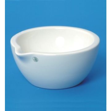 Moździerze porcelanowe, gładkie z wylewem