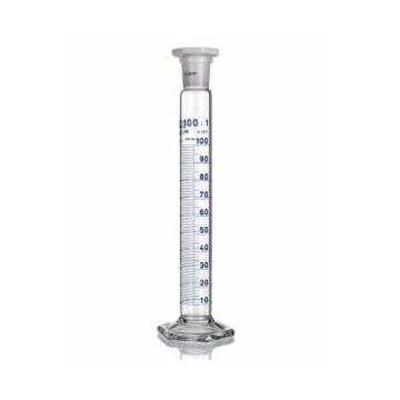 Cylindry miarowe wysokie, klasa B, z korkiem z PP